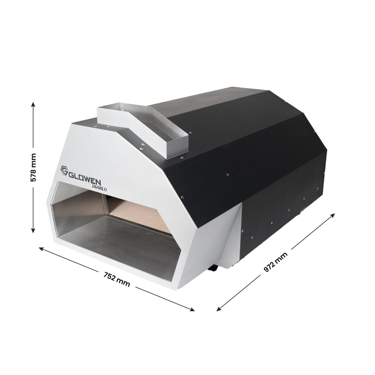 Glowen Diablo Black Wood Powered Pizza Oven - Glowen