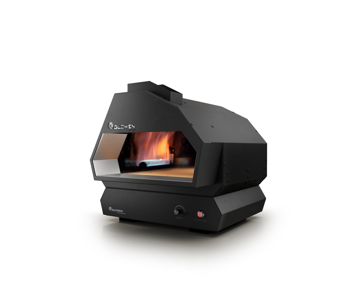 Glowen Raptor Auto rotating pizza stone Black Multi - Fuel Pizza Oven - Glowen