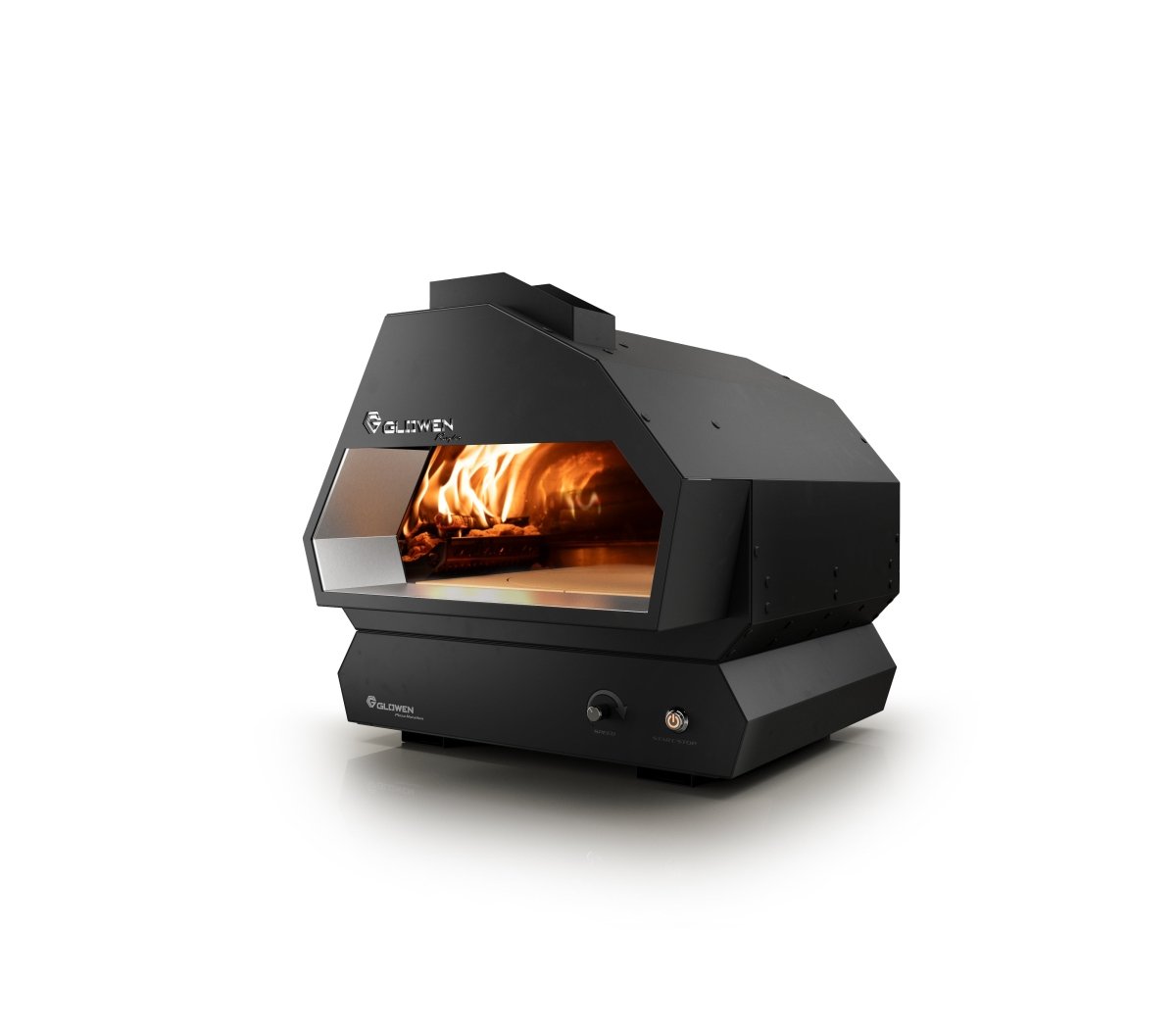 Glowen Raptor Auto rotating pizza stone Black Multi - Fuel Pizza Oven - Glowen