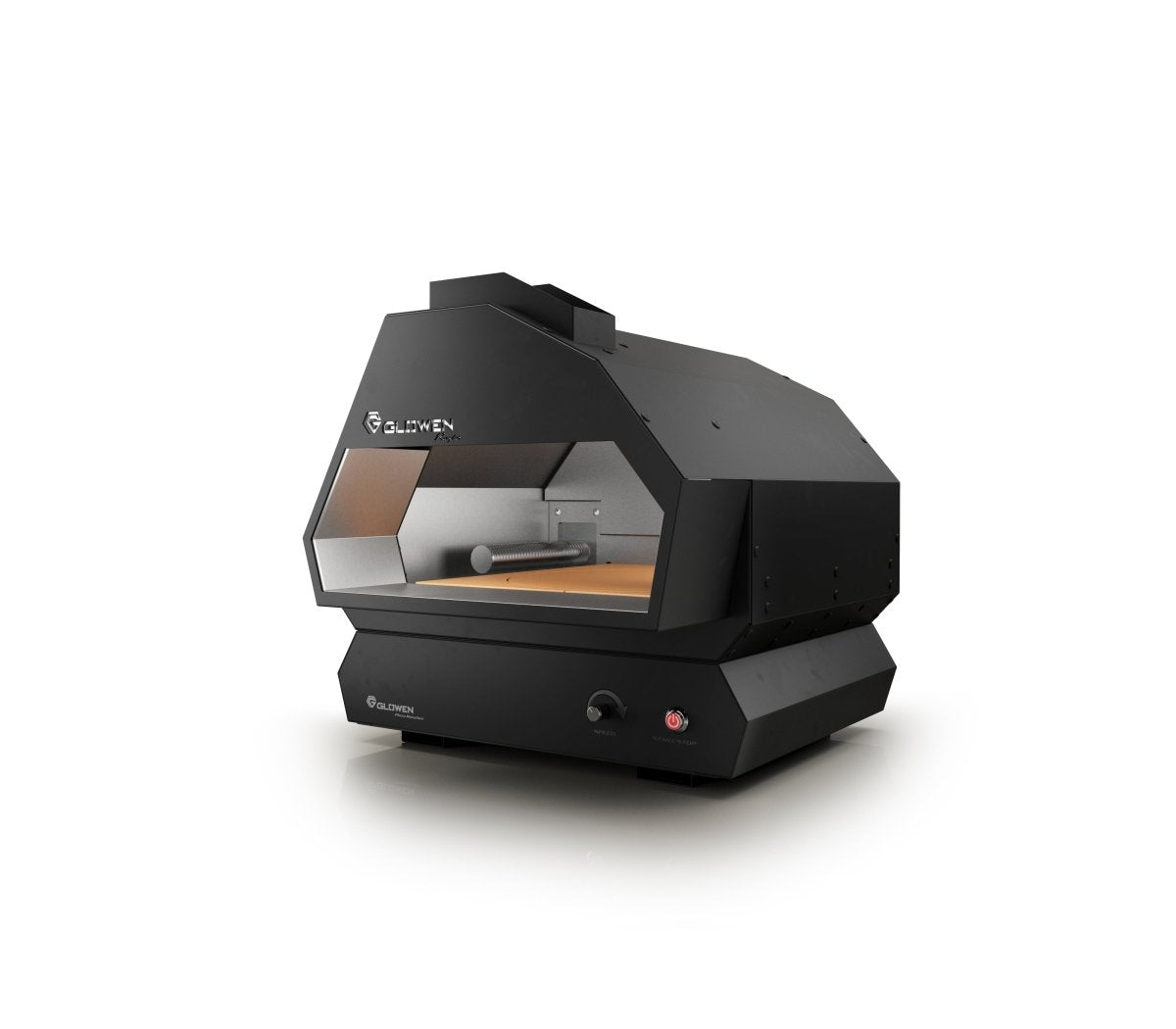 Glowen Raptor Rotating Stone Black Multi - Fuel Pizza Oven - Glowen