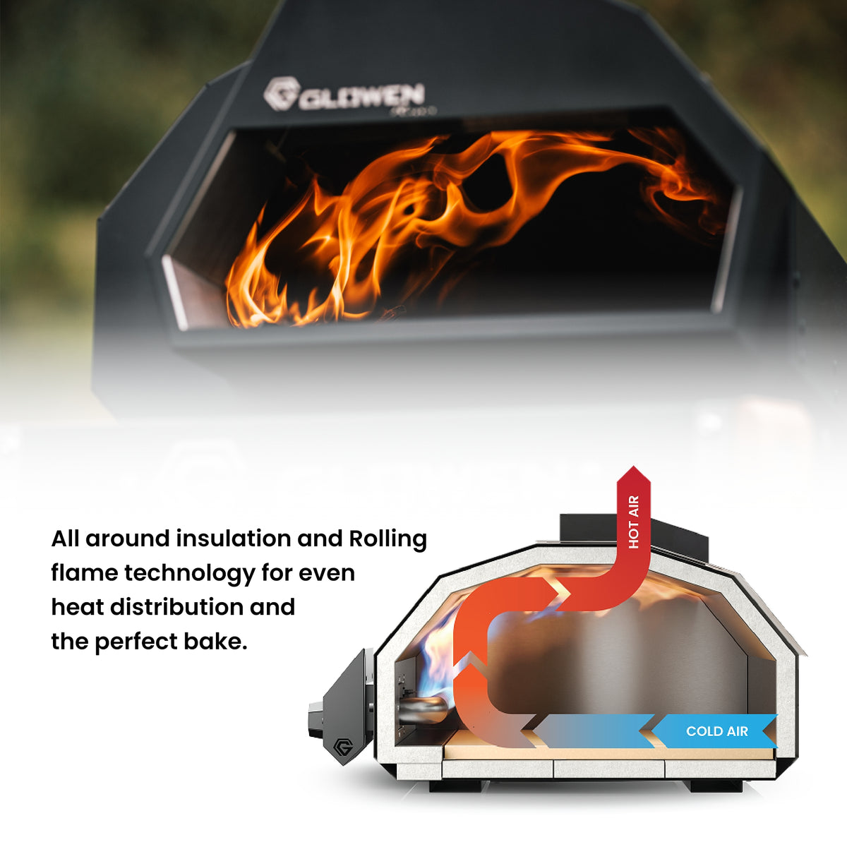 Glowen Raptor Black Multi-Fuel Pizza Oven